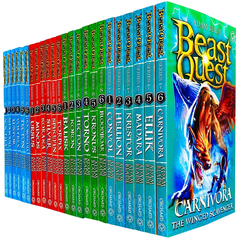 Image of Beast Quest 24 Books Collection Set (Series 7 - 10) by Adam Blade (Noctila, Doomskull, Ursus, Torpix) Adam Blade Books