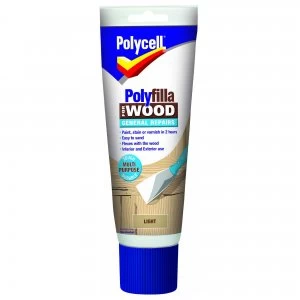 Image of Polycell Polyfilla For Wood General Repairs 330ml - Light