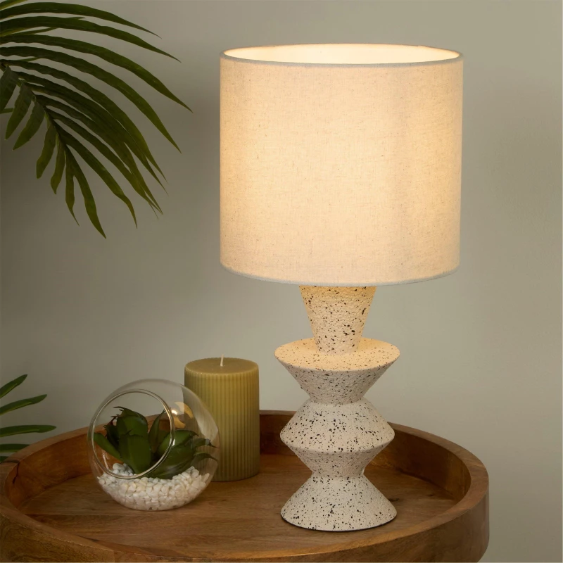 Image of Searchlight Sculptural Stoneware Table Lamp Natural - Searchlight Natural RT10501