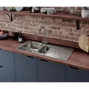 Image of Rangemaster HS9852/ Houston Stainless Steel Inset Sink 1.5 Bowl, Polished