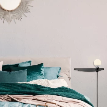 Image of Bedside - 3310 Black Wall Lamp