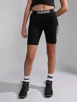 Image of Napapijri N-box Legging Shorts - Black, Size XS, Women