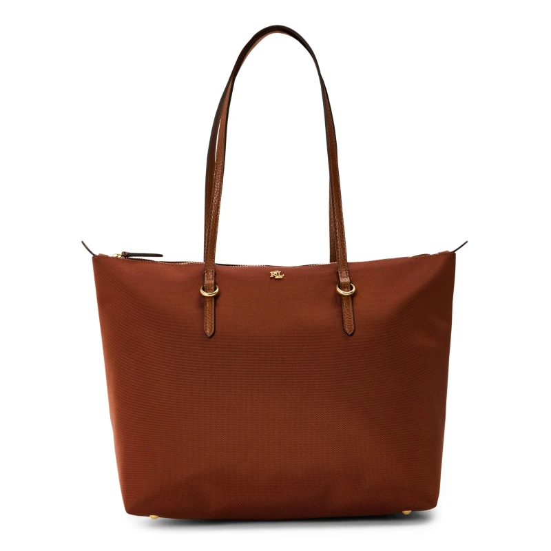 Image of Lauren by Ralph Lauren Medium Keaton Tote Bag Lauren Tan female One Size