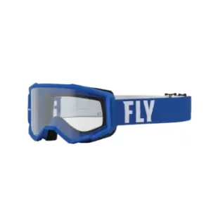 Image of FLY Racing Focus Goggle Blue White Clear Lens