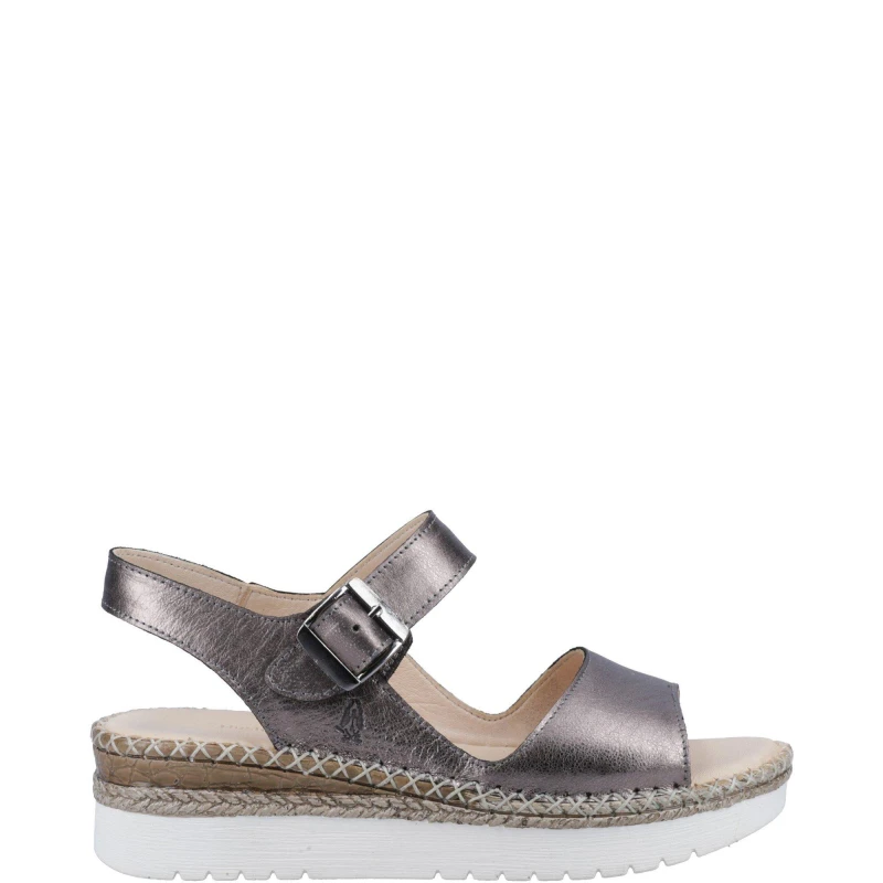 Image of Hush Puppies Womens Stacey Adjustable Wedge Open Toe Sandals - UK 7 Grey female GDE2414PEW7