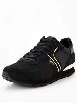 Image of Hugo Boss Parkour Runner Trainers Black/Gold Size 6 Men