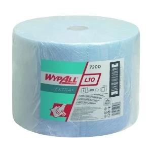 Image of Wypall L10 Extraplus Wipes 1000Sht Blue 7200