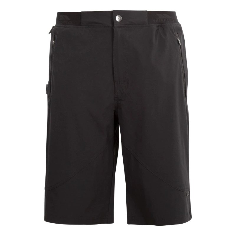 Image of Trespass Trespass Men Hainford Shorts in Black Size: Small Black S Male 5063300783986