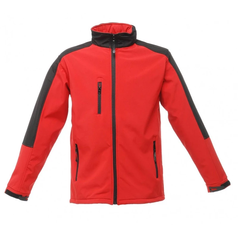 Image of Regatta Professional Mens Hydroforce 3-layer Membrane Waterproof Breathable Softshell Jackets in Red Size: Small Red Male S