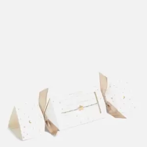 Image of Joma Jewellery Womens Christmas Cracker Merry Christmas Bracelet - Silver and Gold