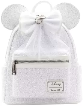Image of Mickey Mouse Loungefly - Minnie Sequin Wedding Mini Backpack Mini backpacks multicolor