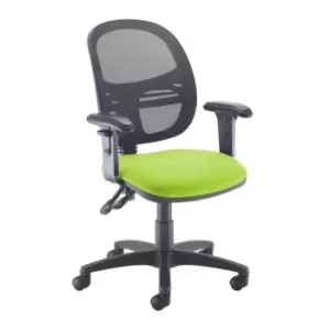 Image of Dams MTO Jota Mesh Medium Back Operators Chair with Adjustable Arms - Belize Red