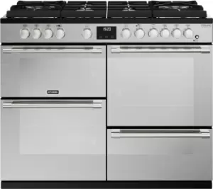 Image of Stoves Sterling Deluxe D1100DF GTG Stainless Steel 110cm Dual Fuel Range Cooker