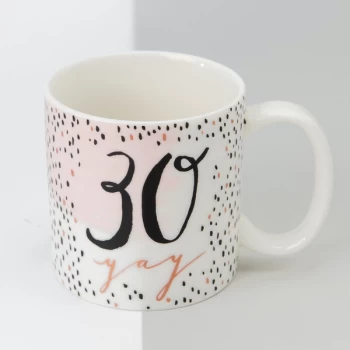 Image of Luxe Porcelain Female Birthday Mug - 30