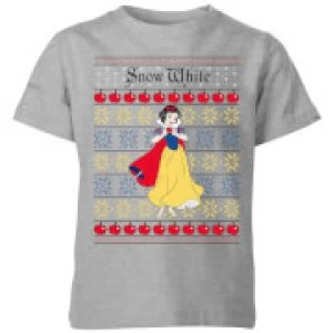 Image of Disney Classic Snow White Kids Christmas T-Shirt - Grey - 3-4 Years