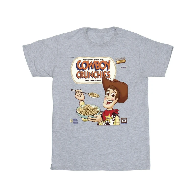 Image of Disney Men Toy Story Woody Cowboy Crunchies T-Shirt in Grey Size: Small Grey S Male 5063283479241