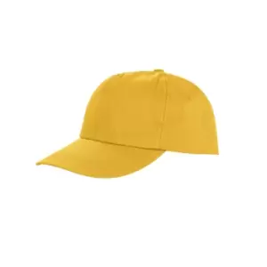 Image of Result Unisex Core Houston 5 Panel Printers Baseball Cap (Pack of 2) (One Size) (Yellow)