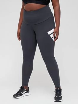 Image of Adidas Future Icons 3 Bar Legging - Plus Size, Dark Grey, Size 4X, Women
