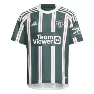 Image of adidas Manchester United Away Shirt 2023 2024 Junior - Green