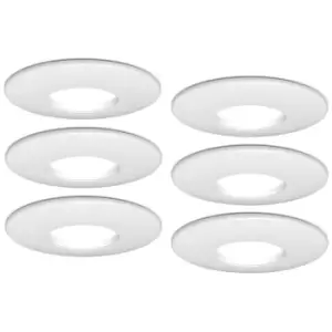 Image of 4lite IP20 GU10 Fire Rated Downlight - Matte White, Pack of 6