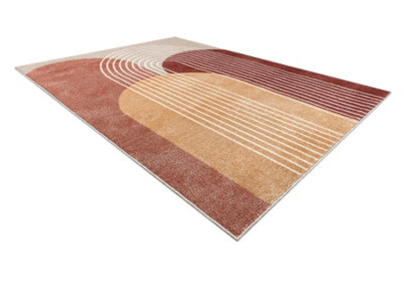 Image of RugsX Carpet Fusion 0810 Beige / Terracotta - Geometric, Modern, Abstract 80X150 Cm