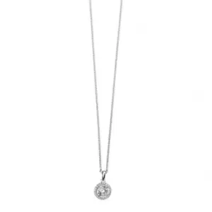 Image of Elements Pave Disc Pendant with Clear Round CZ P4158C