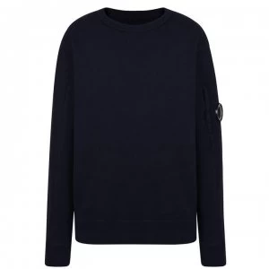 Image of CP COMPANY Junior Boys Lens Crew Neck Sweatshirt - Navy 888