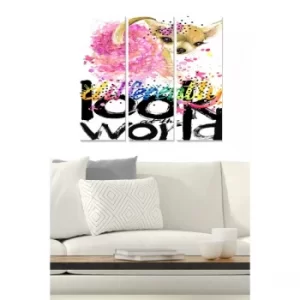 Image of MDF348840800 Multicolor Decorative MDF Painting (3 Pieces)