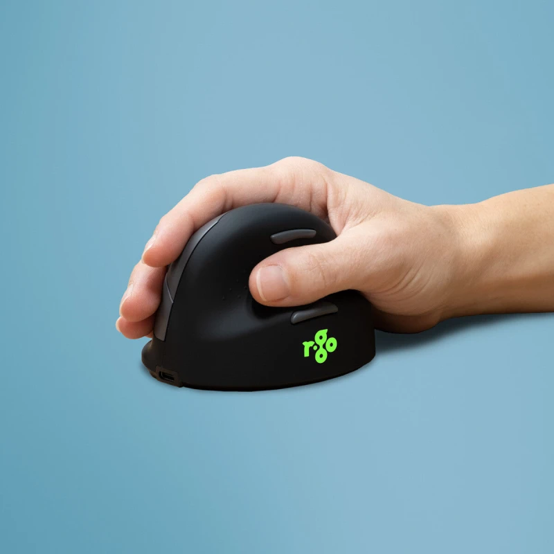 Image of R-Go Tools R-Go Tools Ergonomic mouse R-Go HE Break with break software, large (hand size ≥ 185 mm), right-handed, Bluetooth, Black RGOHELAWL