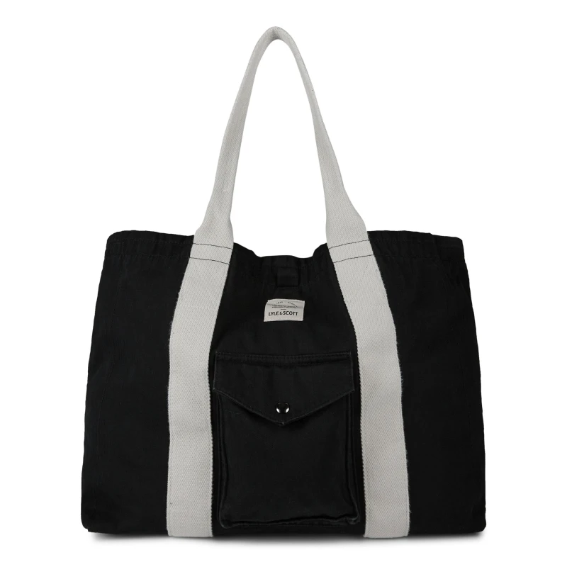 Image of Lyle and Scott Beach Tote Bag - Black One Size