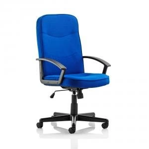 Image of Trexus Harley Executive Chair With Arms Fabric Blue Ref EX000036