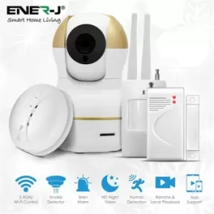 Image of Ener-J Entry Level Smart Security Kit (1x Smart IP Camera +1x PIR Sensor +1x Door Sensor +1x Smoke Detector Sensor)