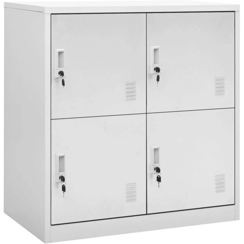 Image of VIDAXL Locker Cabinet Light Grey 90x45x92.5cm Steel Vidaxl 8720286566411