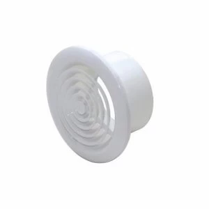 Image of Polypipe 100mm Round Ceiling Diffuser Vent White