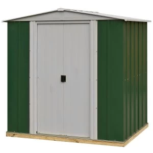 Image of Rowlinson 6 x 5 Greenvale Metal Apex Shed With Floor