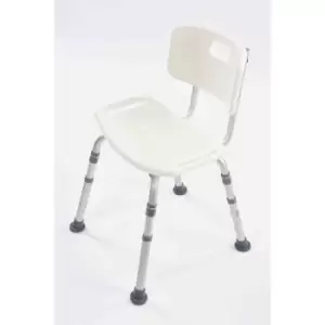 Image of Nrs Healthcare Lightweight Height Adjustable Shower Chair With Handles White