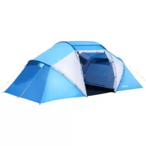 Image of 4-6 Persons Camping Tent Dome Family Travel Group Hiking Room Fishing - Outsunny