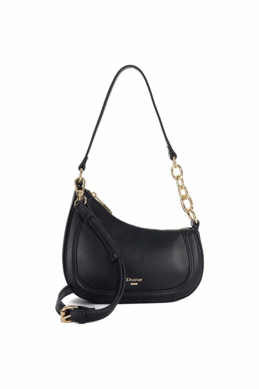 Image of Dune London Womens 'Direction' Leather Shoulder Bag in Black Female One Size