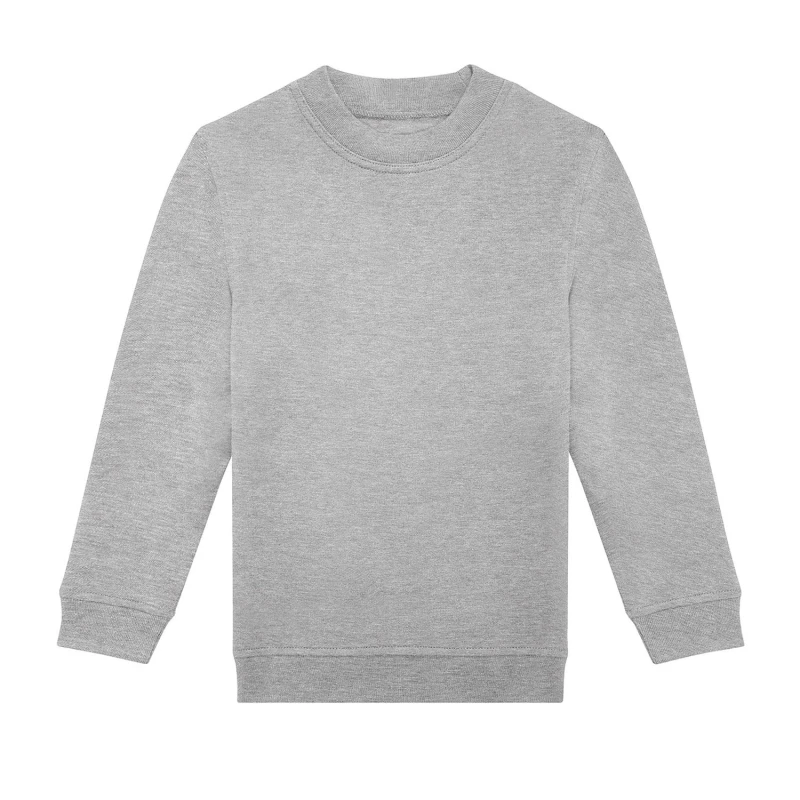 Image of B&C ID.332 Crew Neck Sweatshirt in Grey Size: 12-13 Years Grey Unisex 12-13 Years