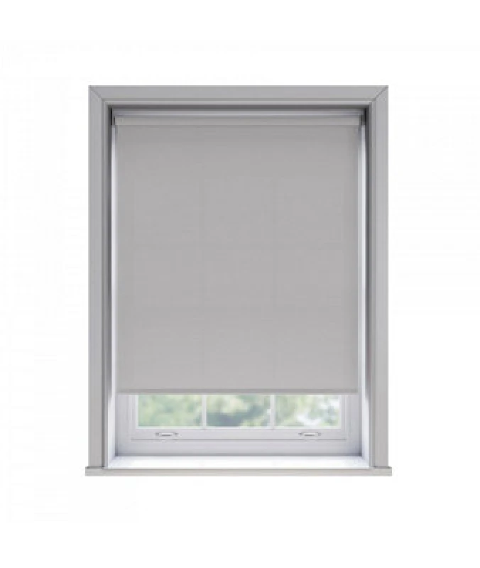 Image of 45Cm No Drill Self Adhesive Light Grey Thermal Blackout Roller Blind (170Cm Drop)