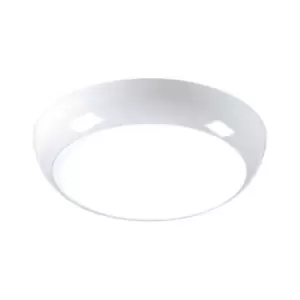 Image of Knightsbridge LED Bulkhead with Sensor/Dimming Function 6000K, 230V IP44 14W
