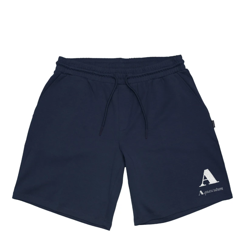 Image of Aquascutum Mens Fleece Jogger Shorts Fleece Shorts Small Blue 47115318350