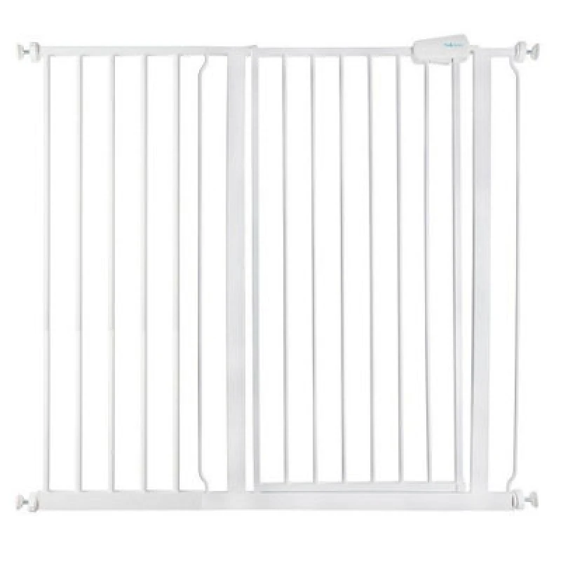 Image of Safetots Extra Tall Metal Safety Gate Pressure Fit, 107.4Cm - 115Cm, White, 104Cm In Height, Extra Tall Baby Gate