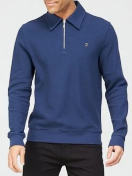 Image of Farah Spon Long Sleeve Sweatshirt - Navy