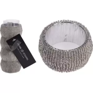 Image of The Spirit Of Christmas 4Pc NapkinsRingSet24 - Silver