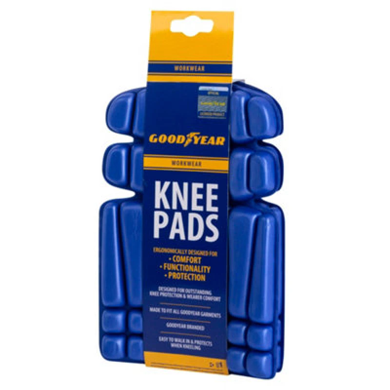 Image of Goodyear Hard Wearing Ergonomic Work Knee Pads (Pair) Blue