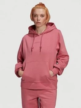 Image of adidas Originals Oversized Hoody, Maroon, Size 8, Women