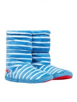 Image of Joules Boys Stripe Padabout Slipper Socks - Blue