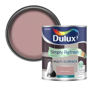 Image of Dulux Simply Refresh Multi Surface Pressed Petal Eggshell Paint 750ml