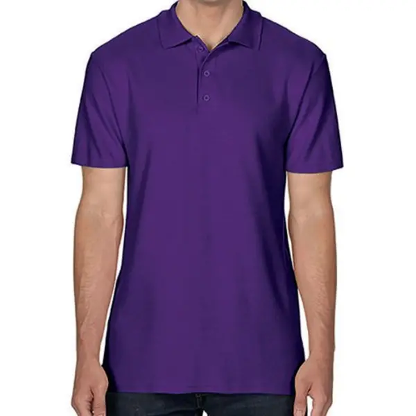 Image of Gildan Beeswift Gildan Short Sleeve Polo Shirt Purple L GD35PUL